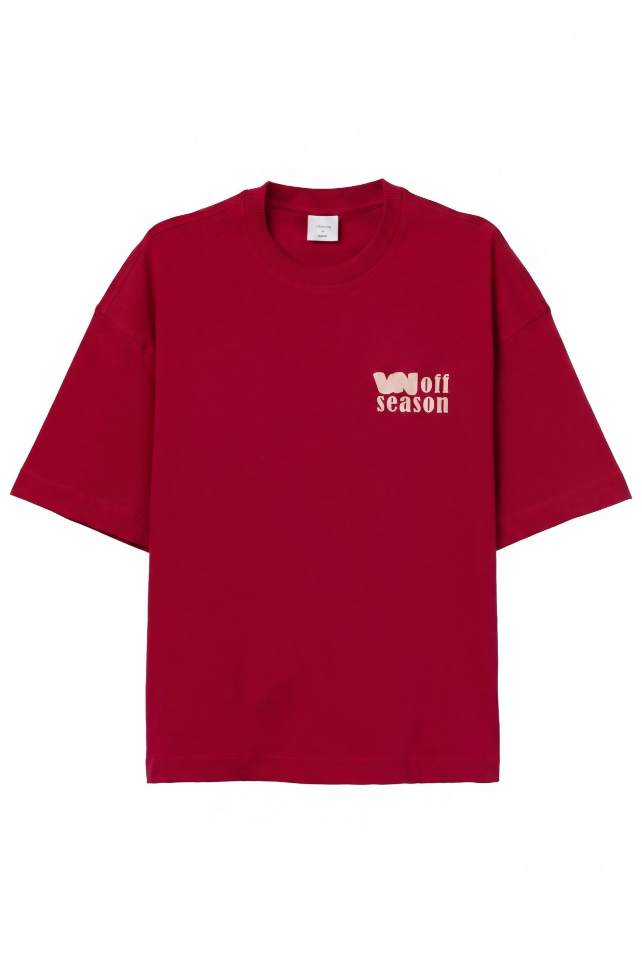 Boxy Dark Red Graphic Tee