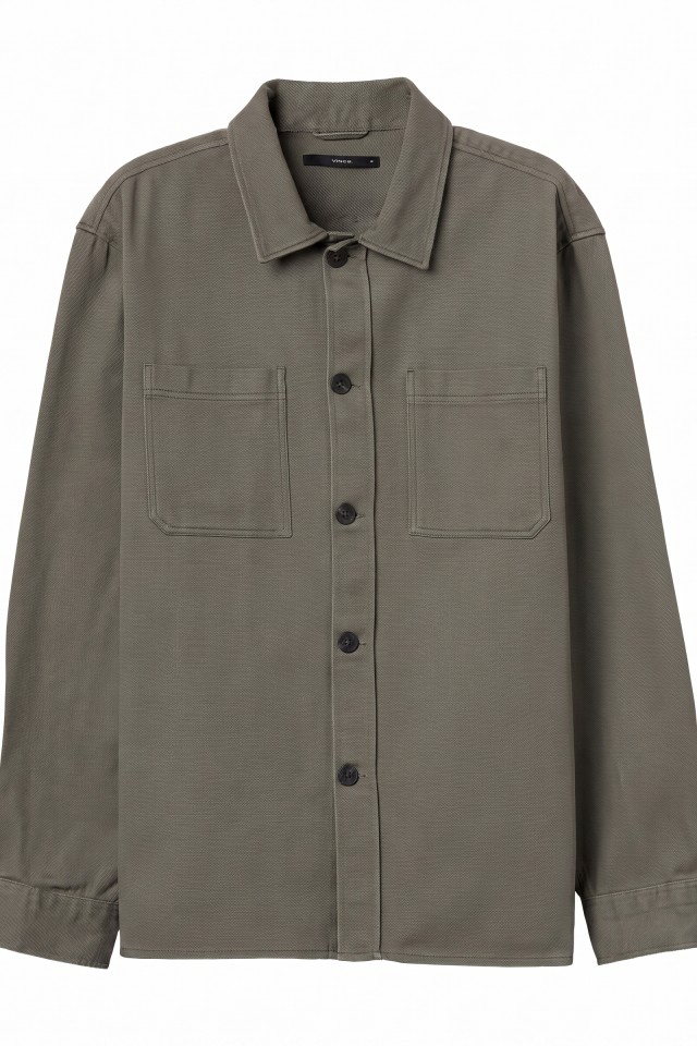 Camisa relaxed verde bolsillos Camisa relaxed verde bolsillos