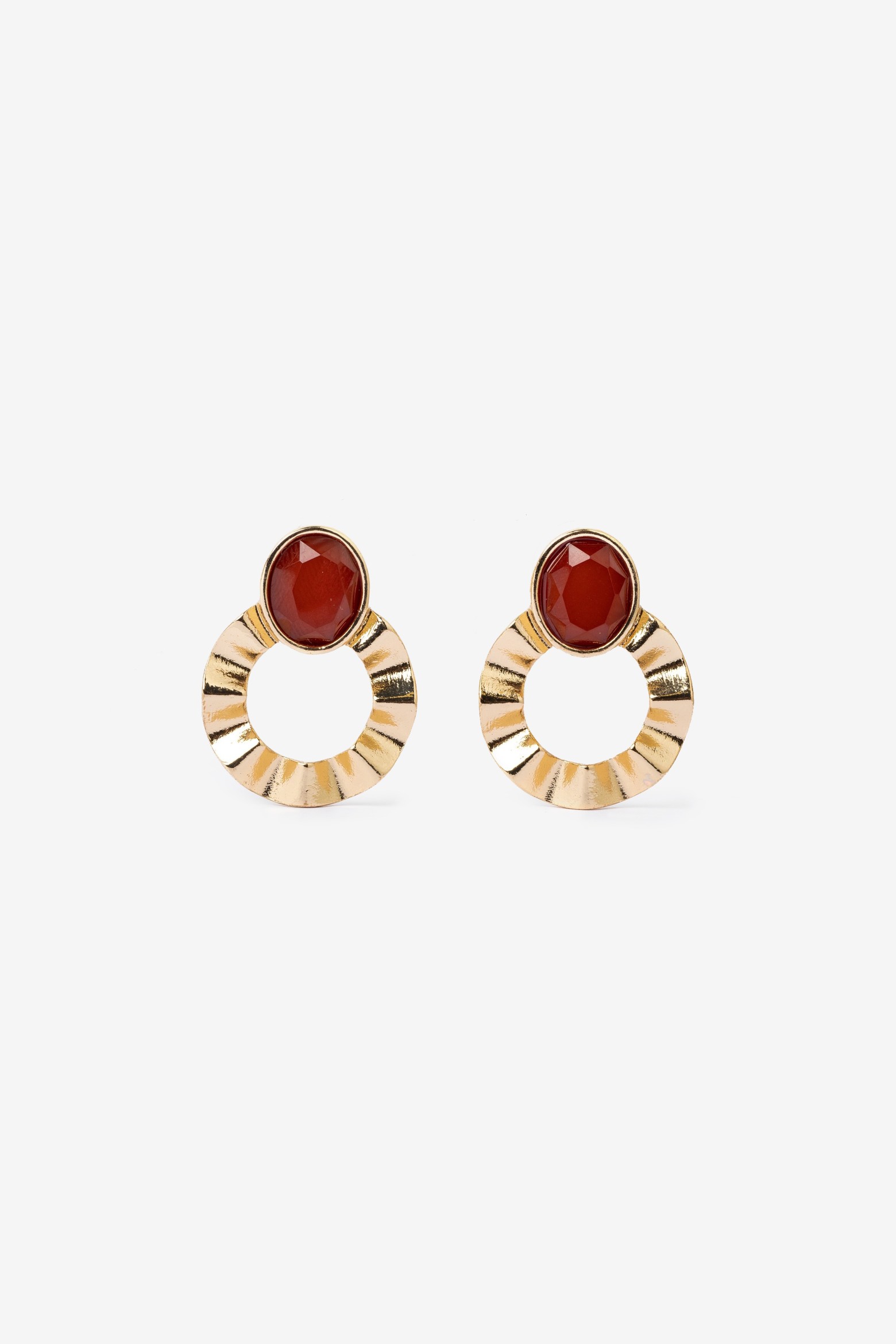 Gold Tone Wavy Earrings