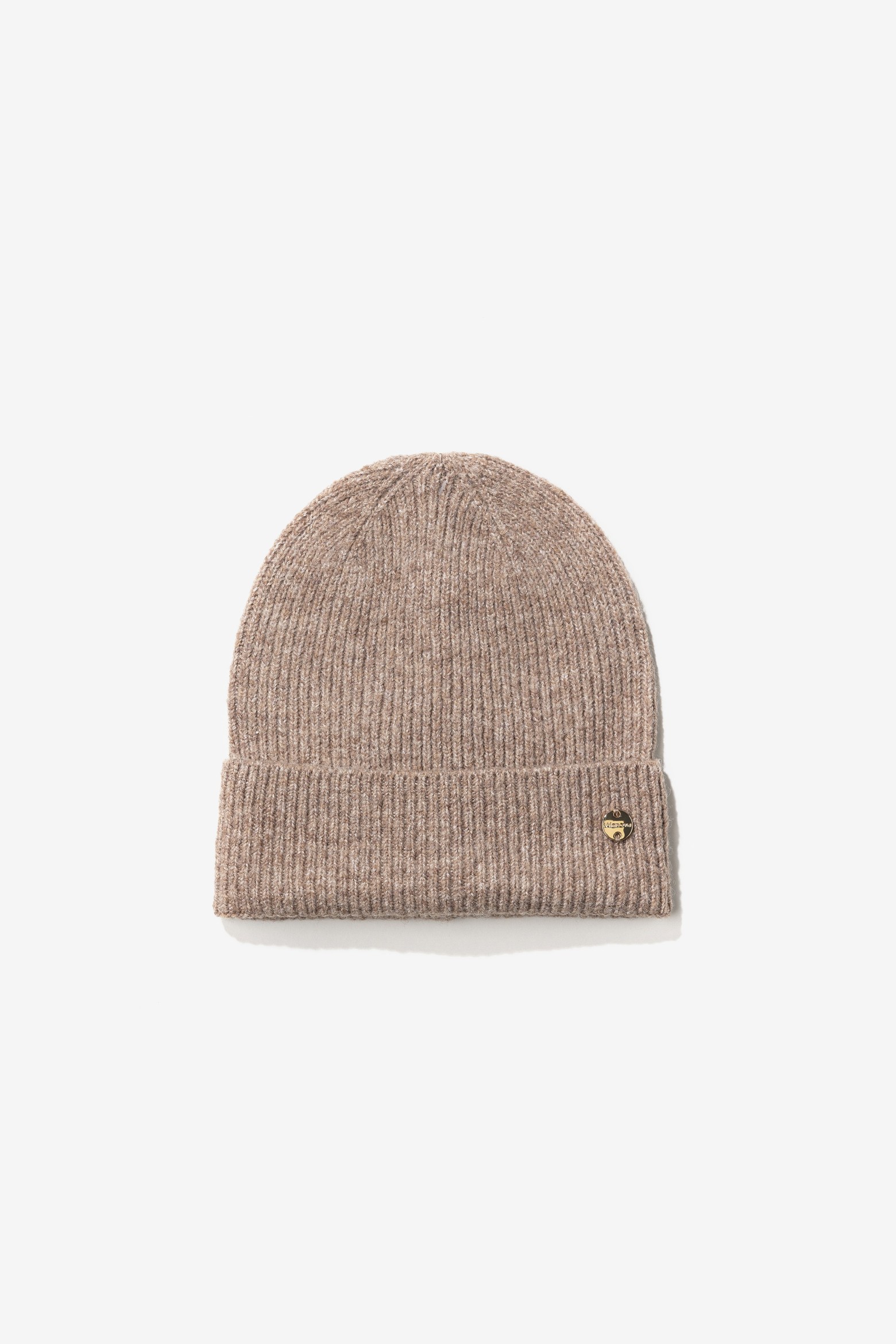 Brown Ribbed Beanie