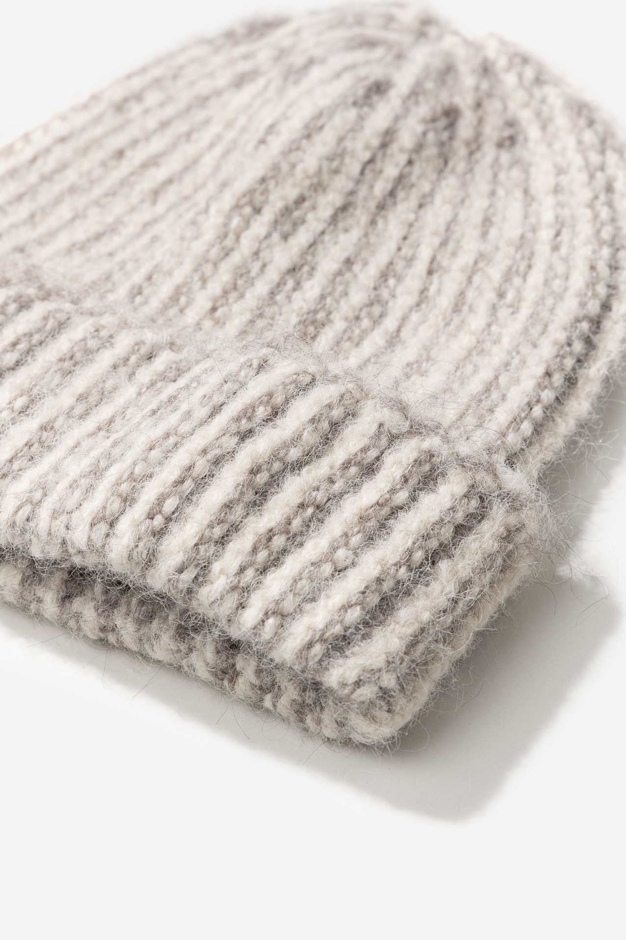 Gorro de punto jaspeado