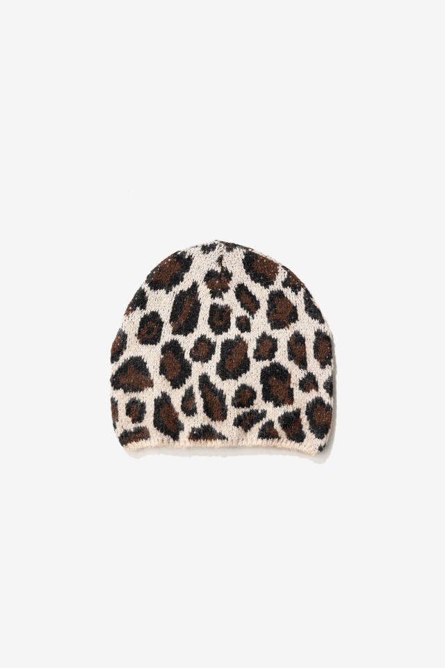 Brown Animal Print Hat