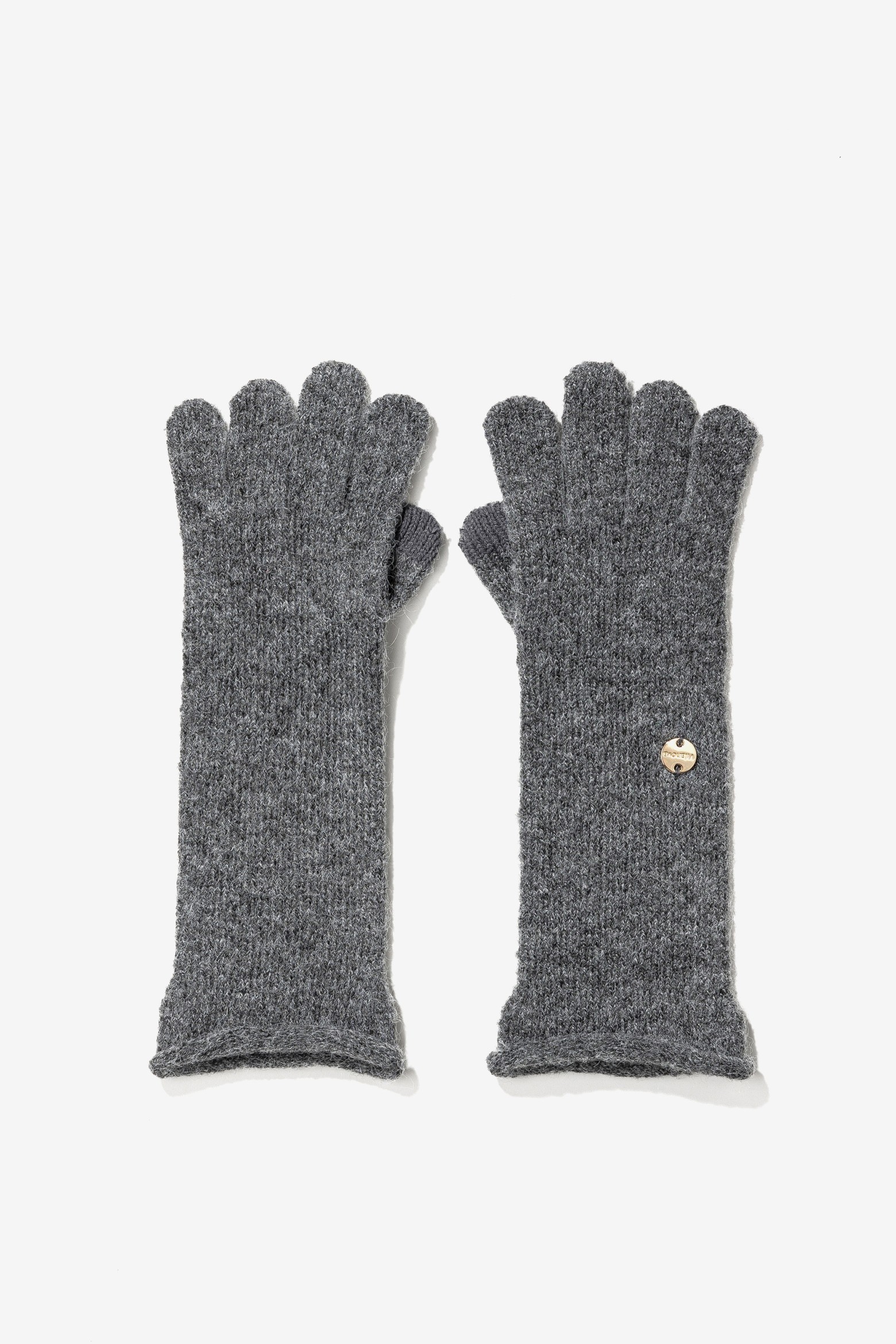 Guantes grises de punto