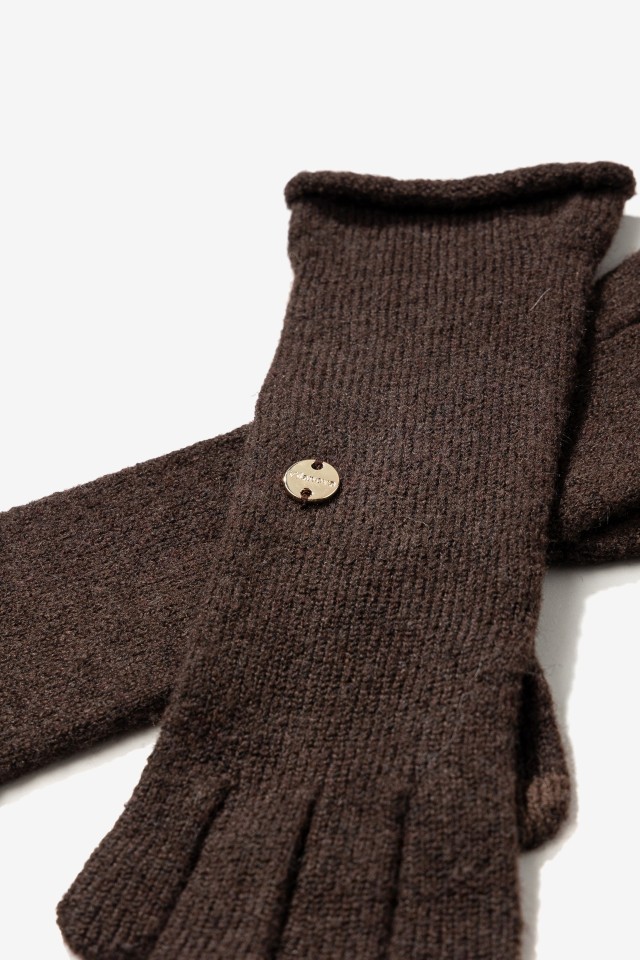 Brown Knit Gloves Brown Knit Gloves