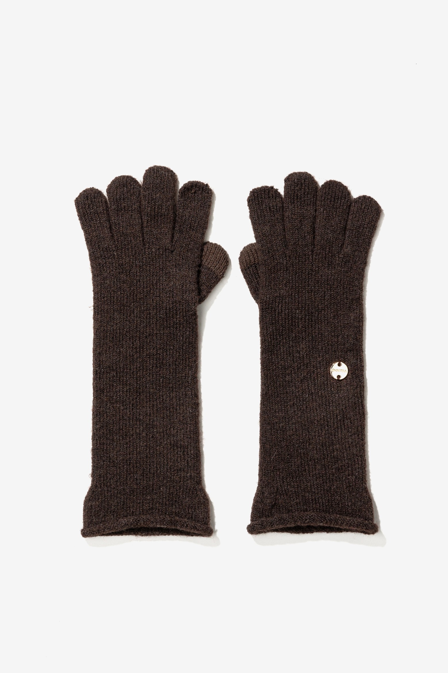 Guantes de punto marr�n