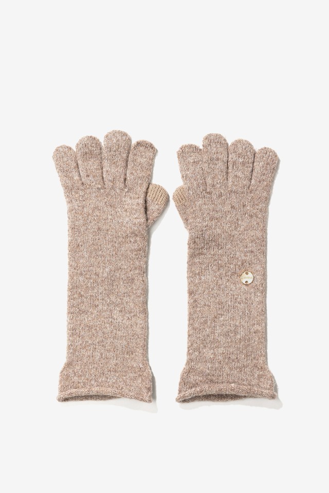 Brown Knit Gloves