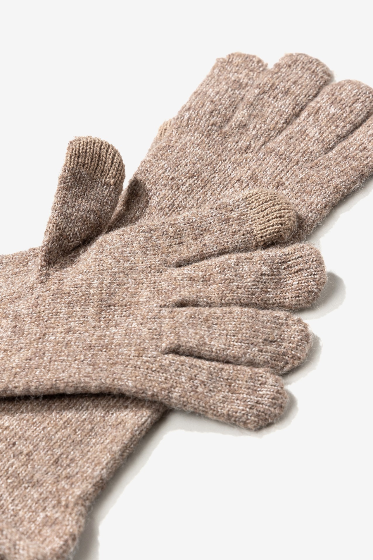 Brown Knit Gloves