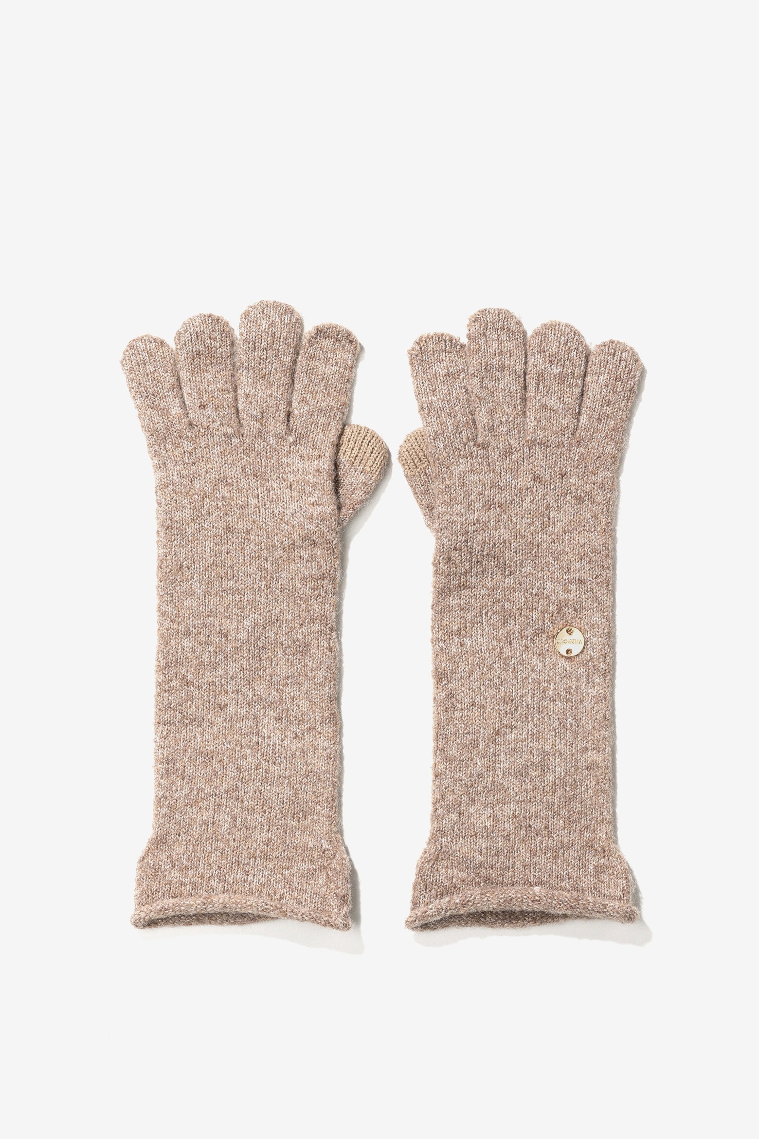 Brown Knit Gloves