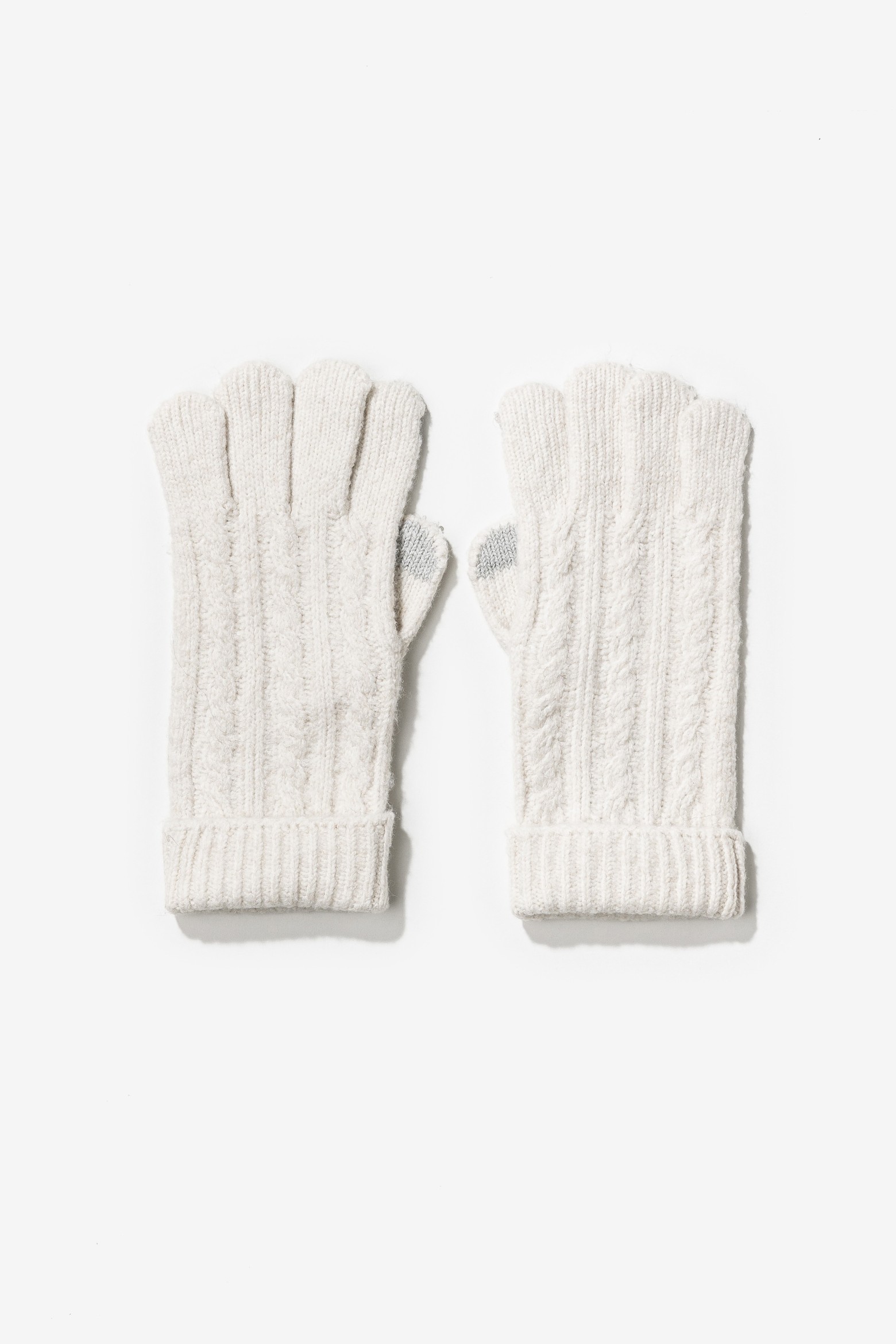 Ecru Knit Gloves