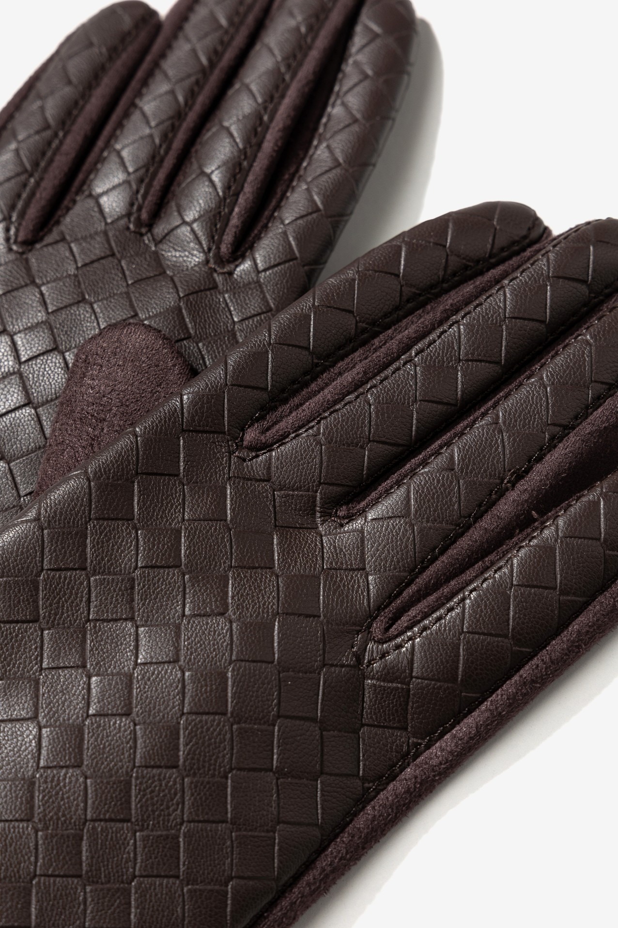 Brown Textured Gloves