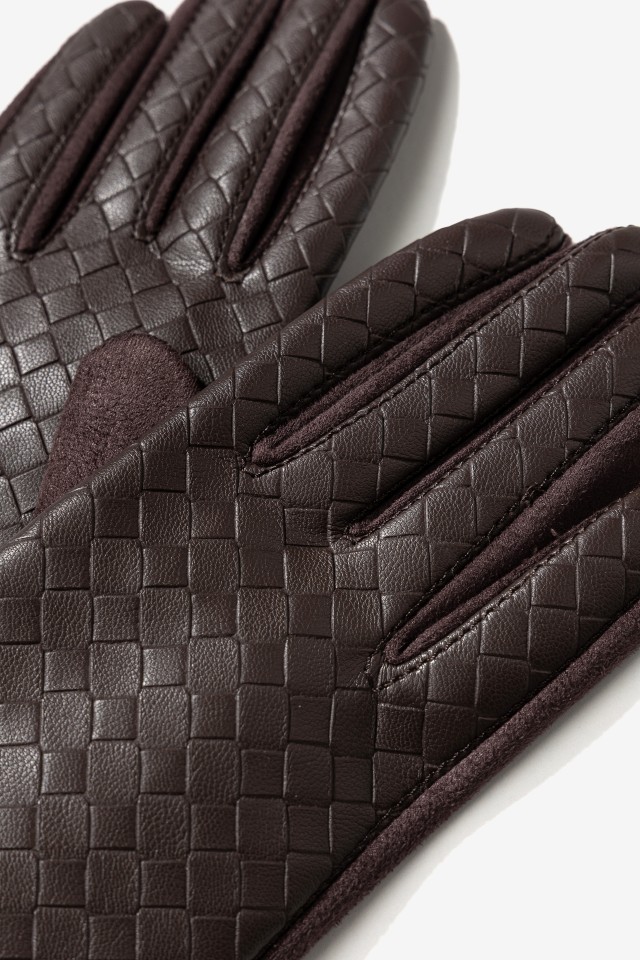 Brown Textured Gloves Brown Textured Gloves