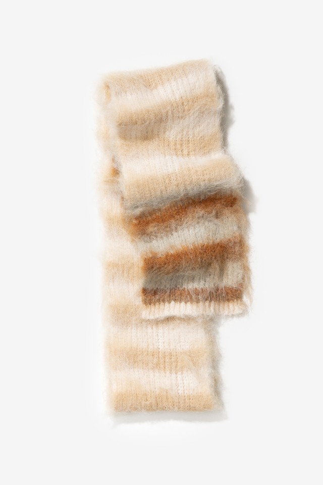 Beige Striped Scarf Beige Striped Scarf