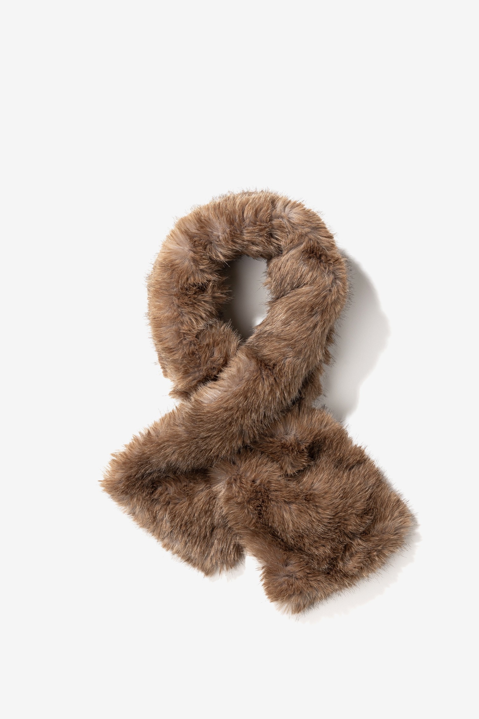 Brown Textured Scarf