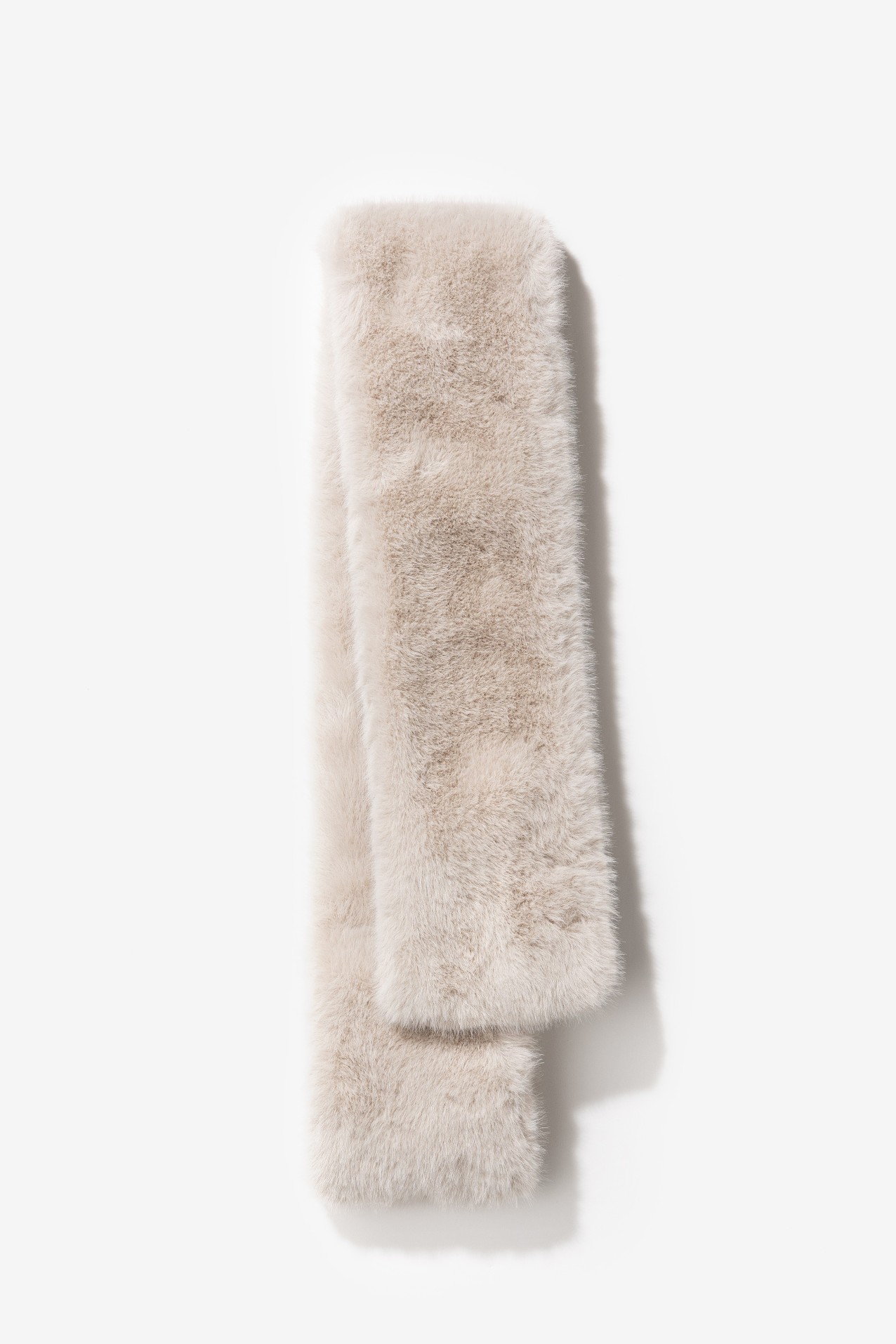 Bufanda de pelo beige