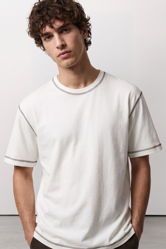 Beige Regular Fit Tee