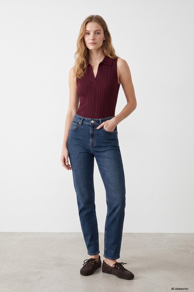 Mom Slim Blue Jeans Mom Slim Blue Jeans