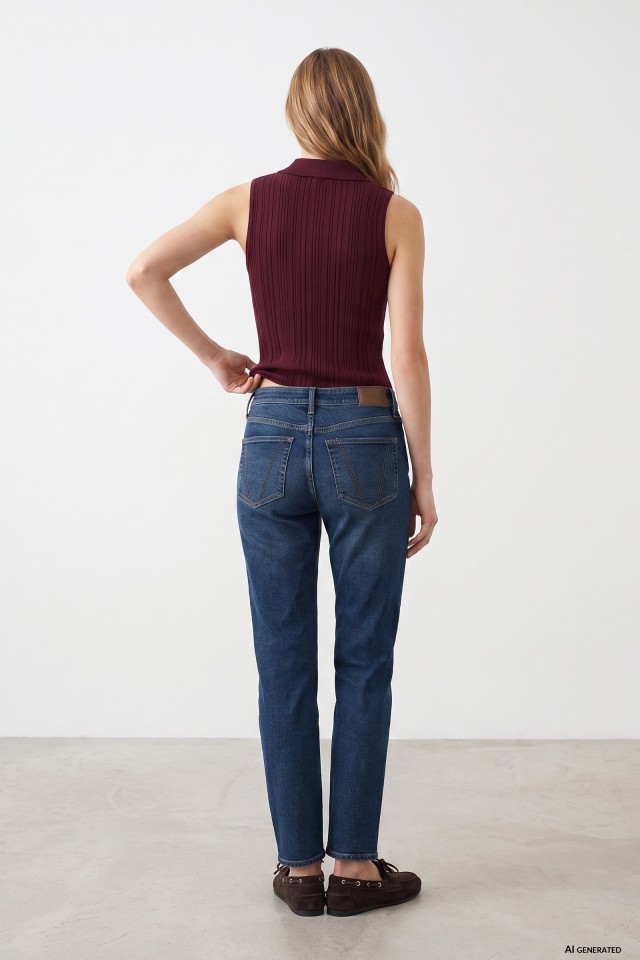Mom Slim Blue Jeans Mom Slim Blue Jeans