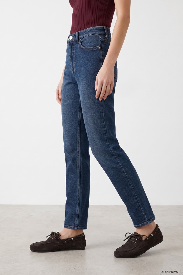 Mom Slim Blue Jeans Mom Slim Blue Jeans