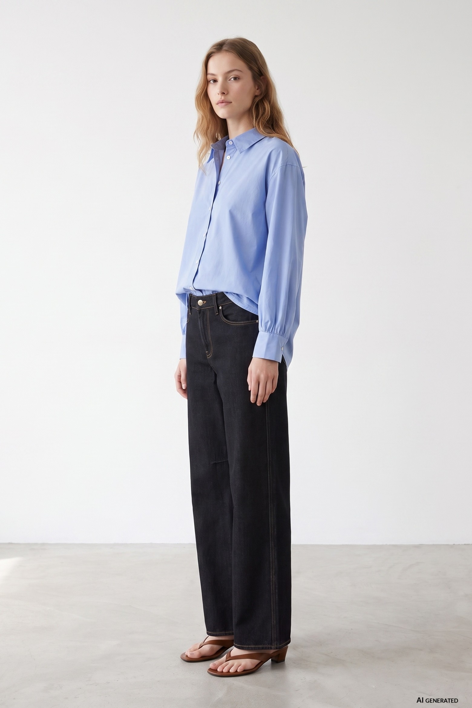 Wide Leg Dark Jeans