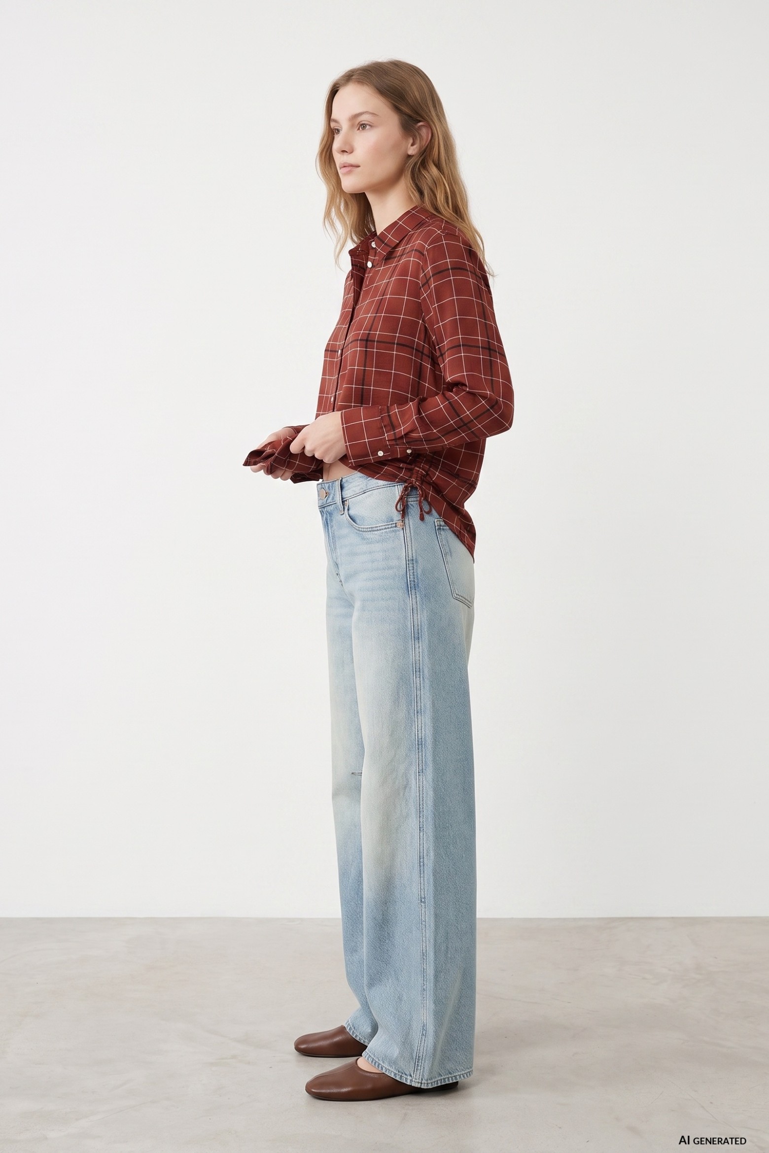 Wide Leg Denim Jeans