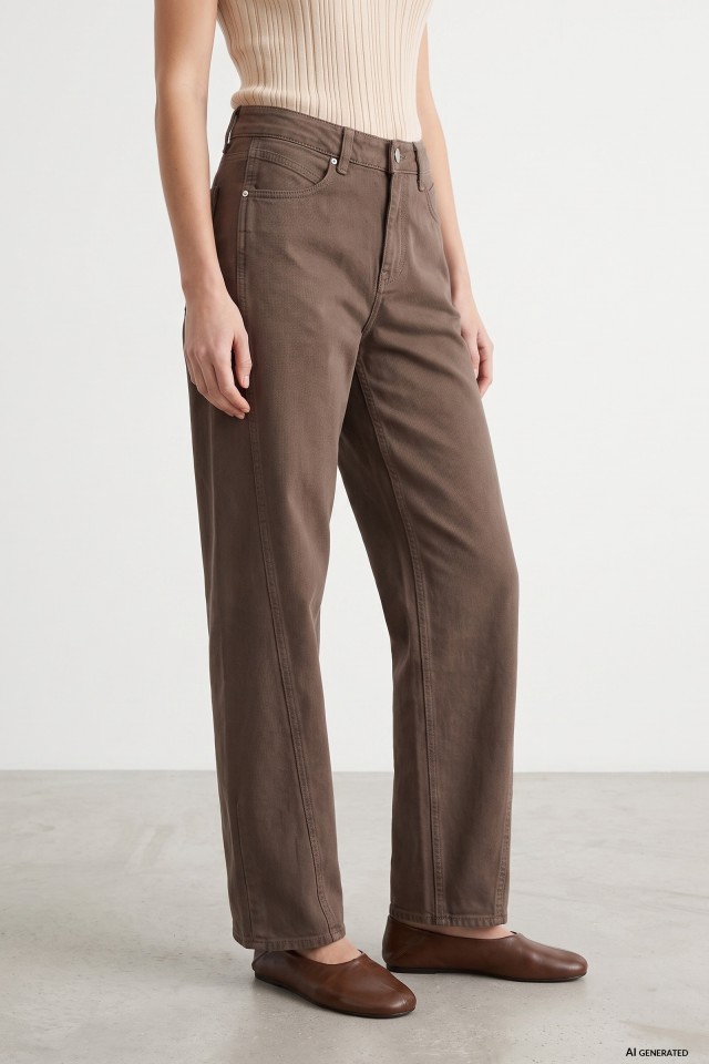 Barrel Cut Brown Jeans Barrel Cut Brown Jeans