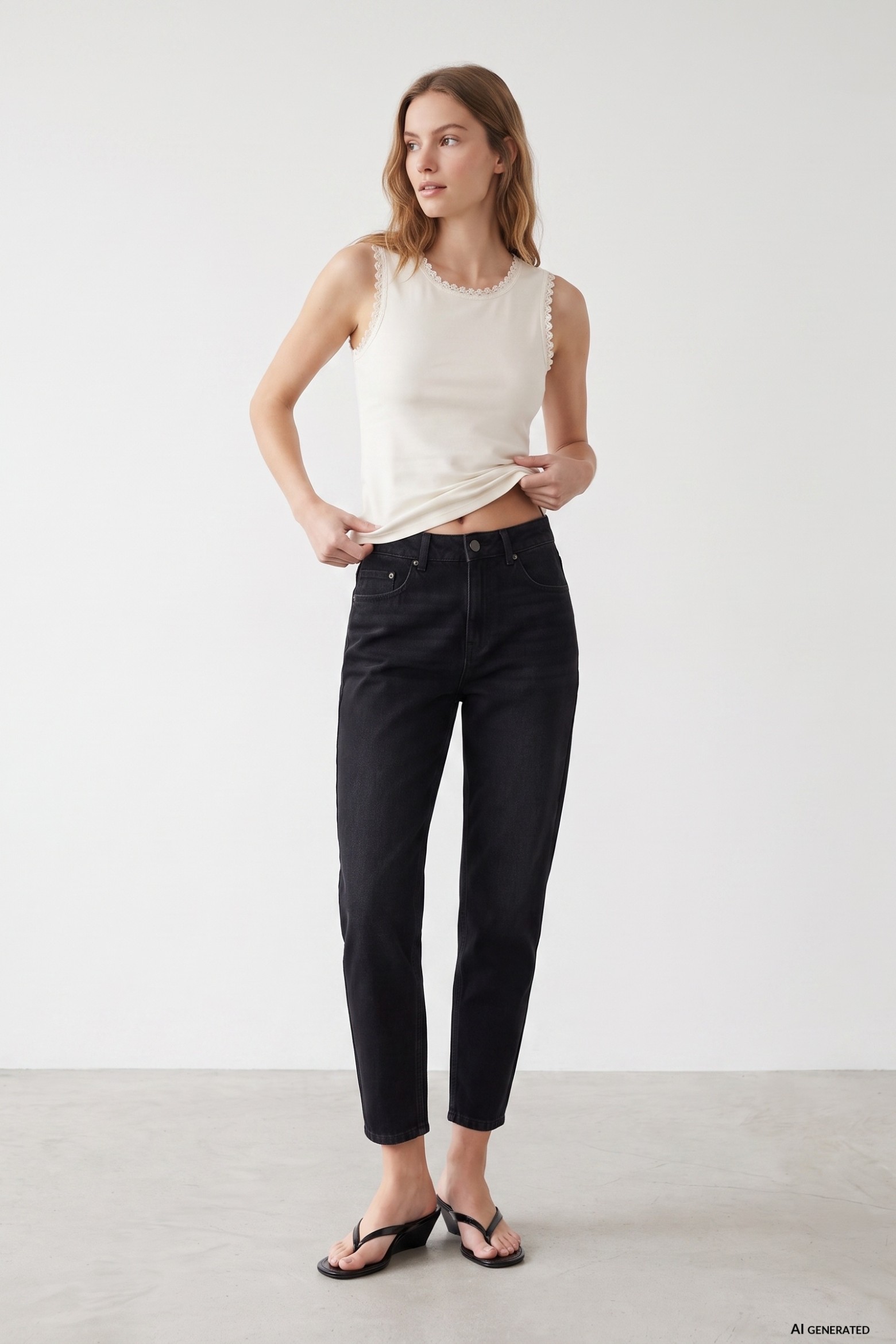 Black Mom Comfort Jeans
