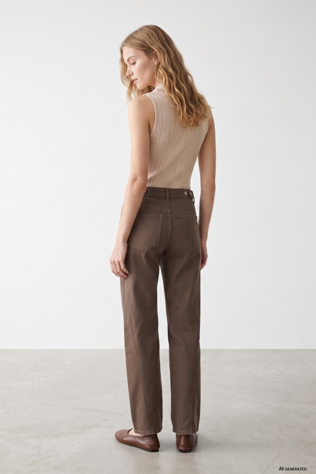 Barrel Cut Brown Jeans Barrel Cut Brown Jeans