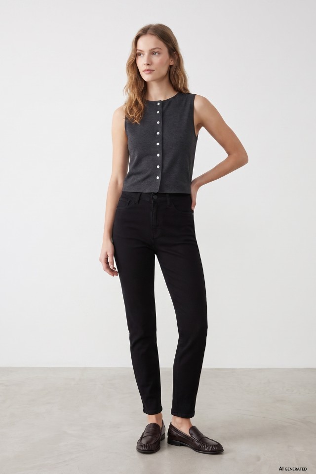 Black Mom Slim Jeans Black Mom Slim Jeans
