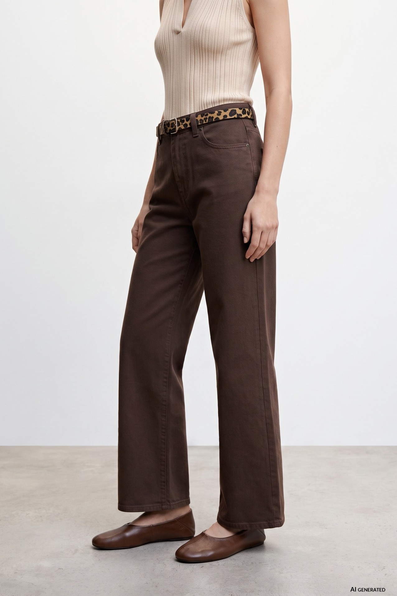 Brown Culotte Jeans