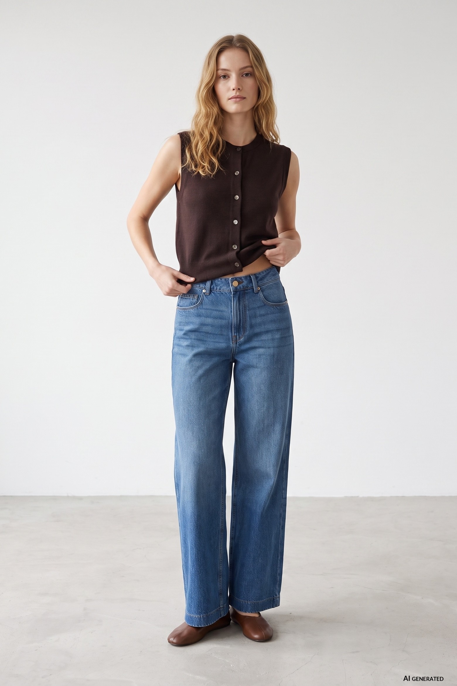 Wide Leg Palazzo Jeans