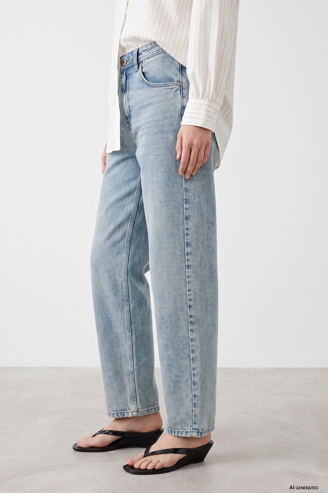Light Blue Barrel Jeans