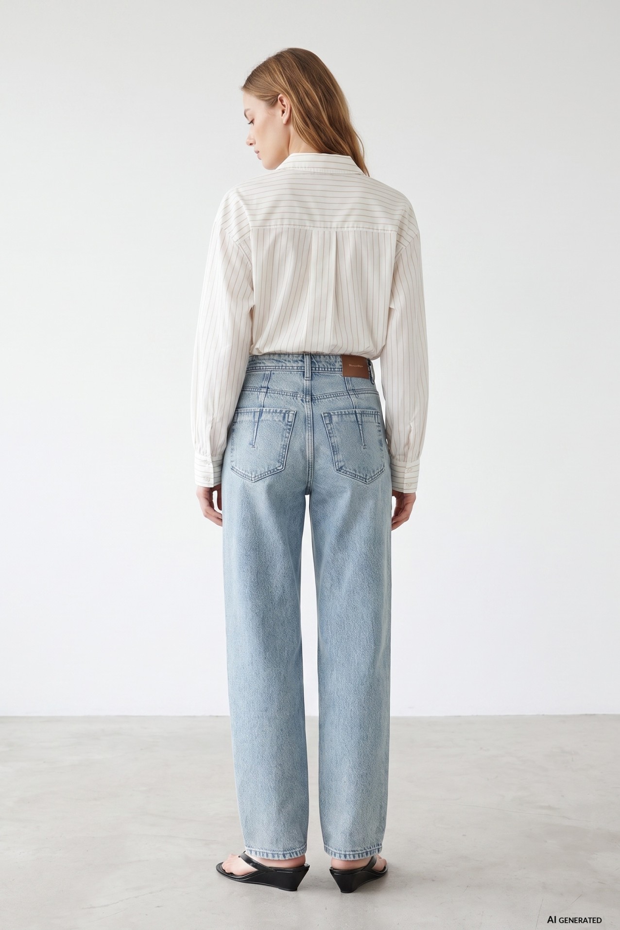 Light Blue Barrel Jeans