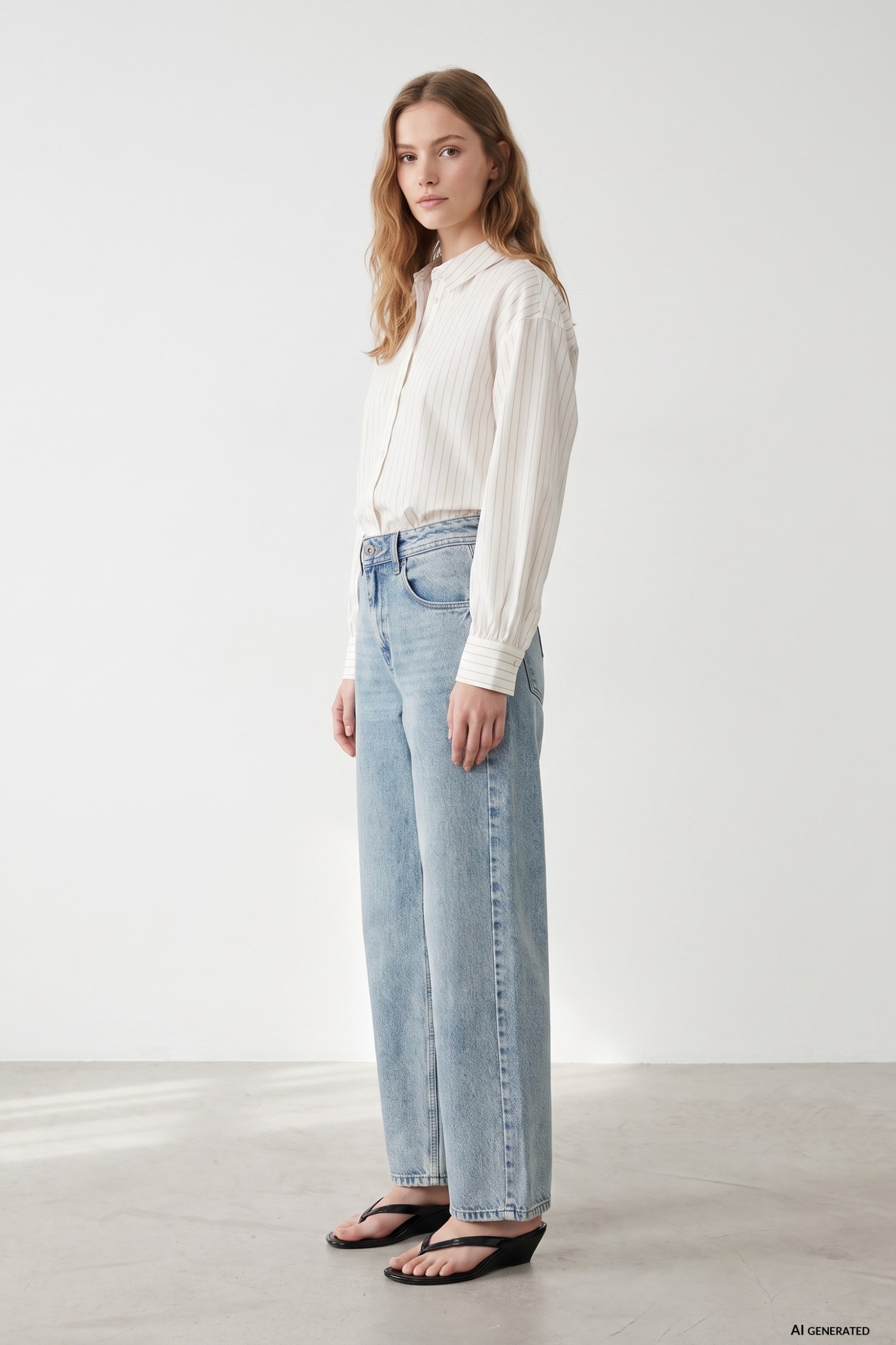 Light Blue Barrel Jeans