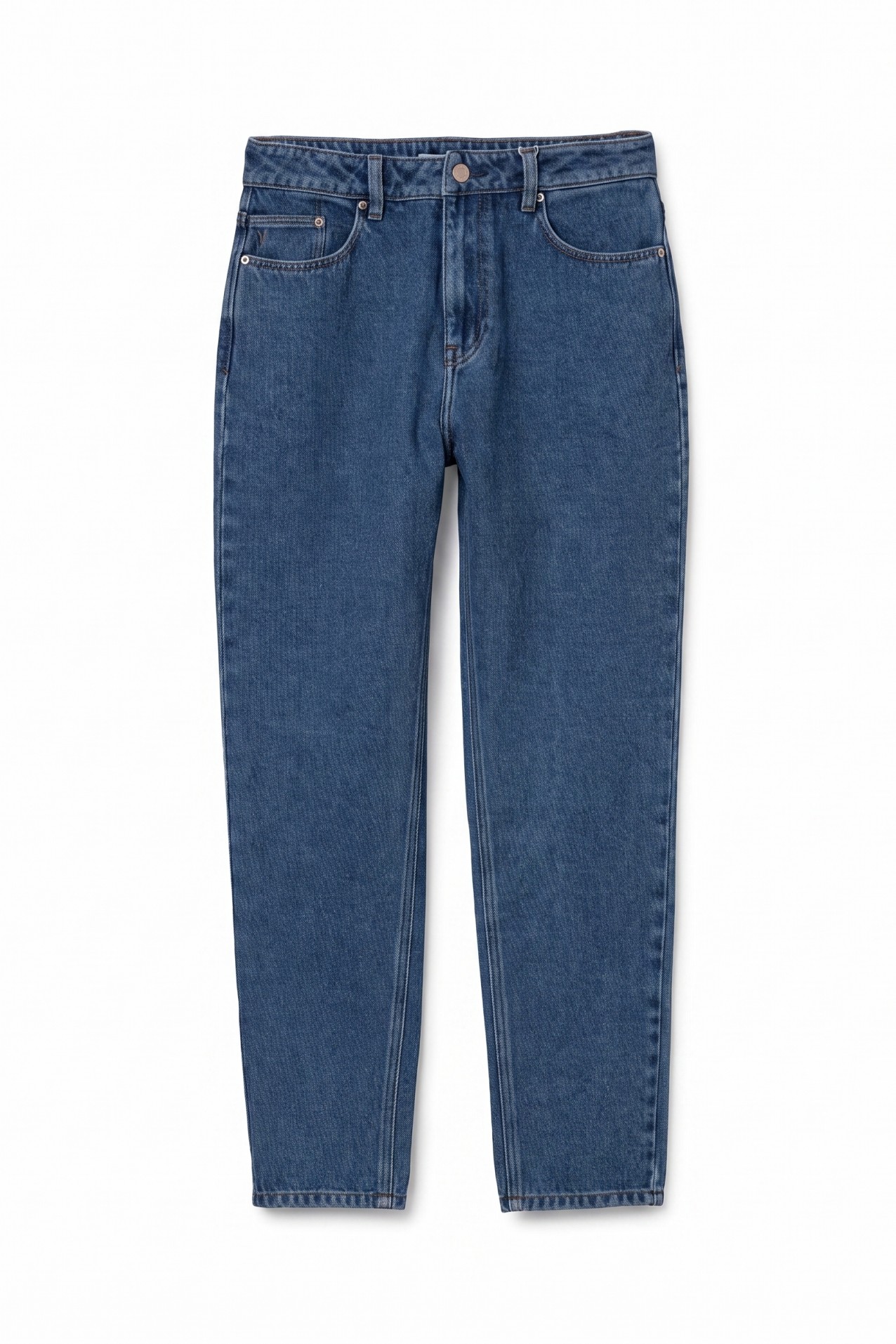 Jeans mom fit azul cl�ssico