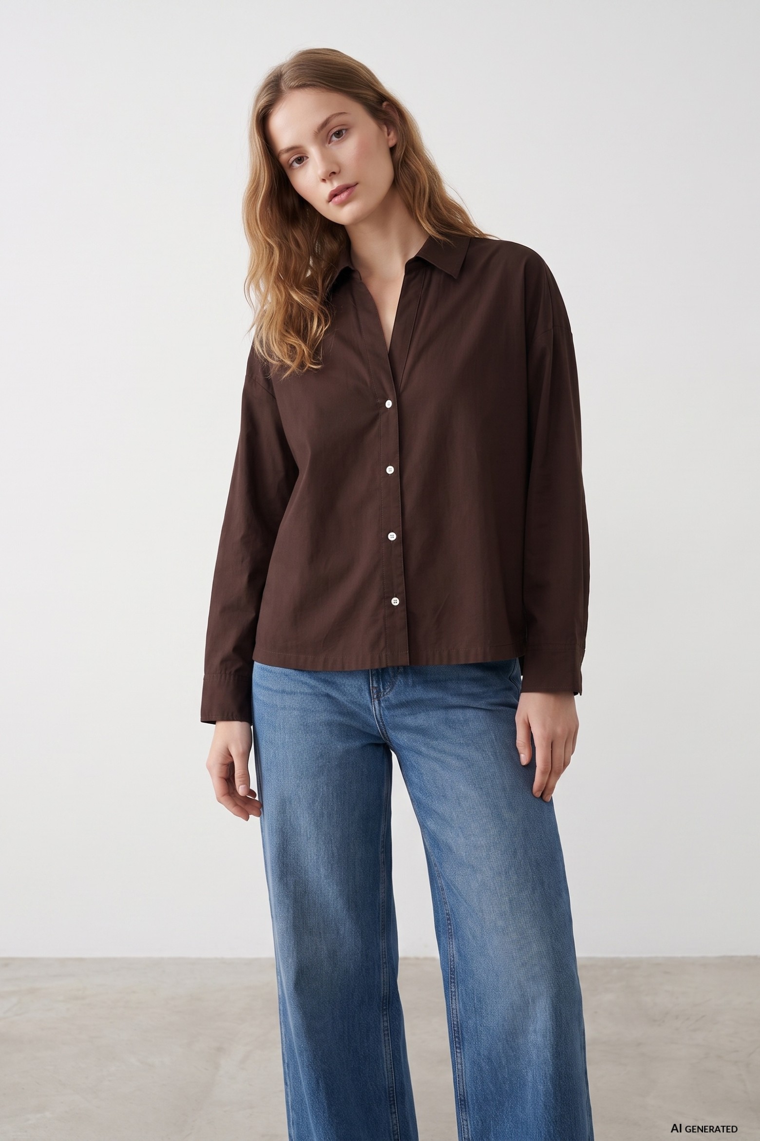 Brown Relaxed Fit Shirt