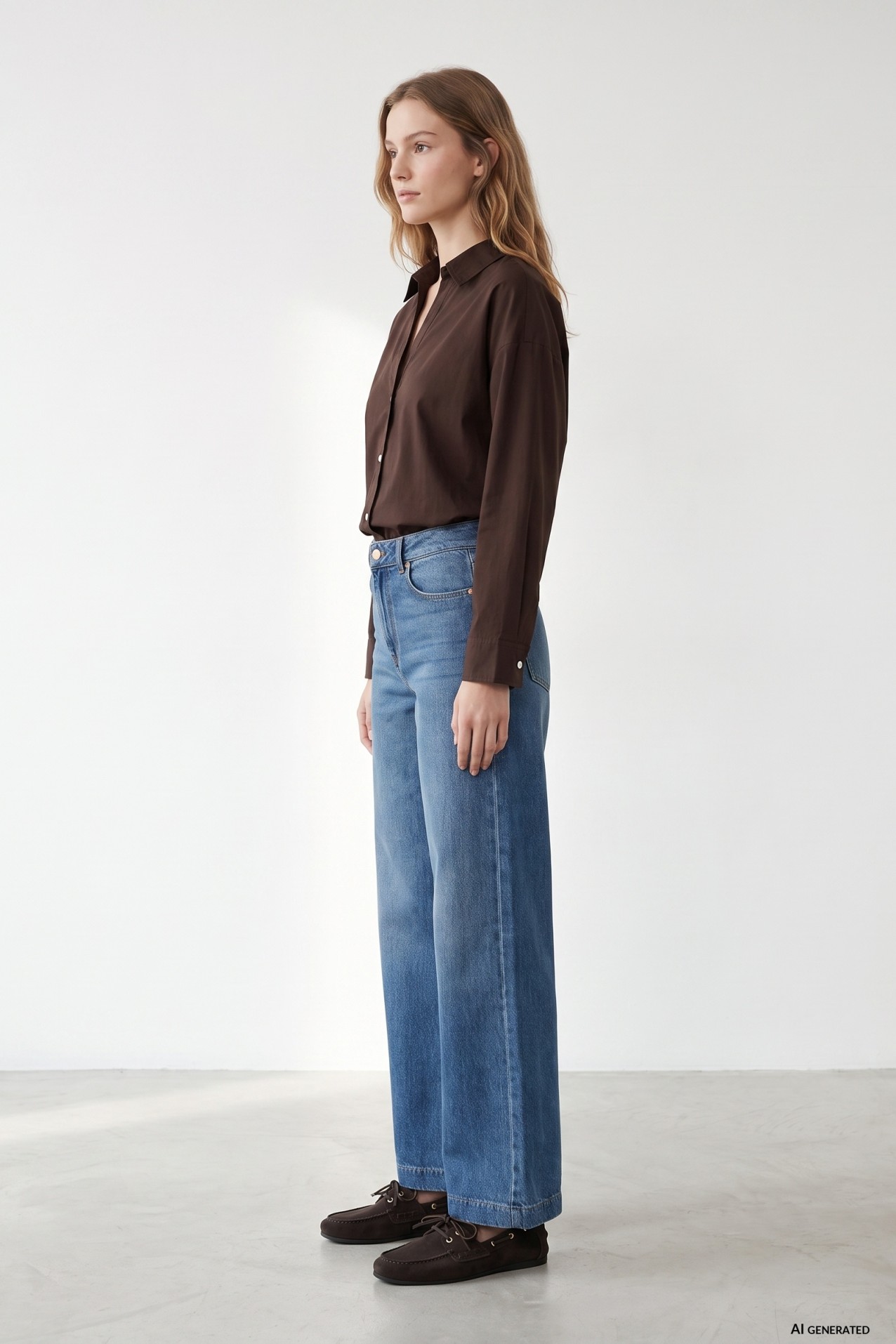 Brown Relaxed Fit Shirt