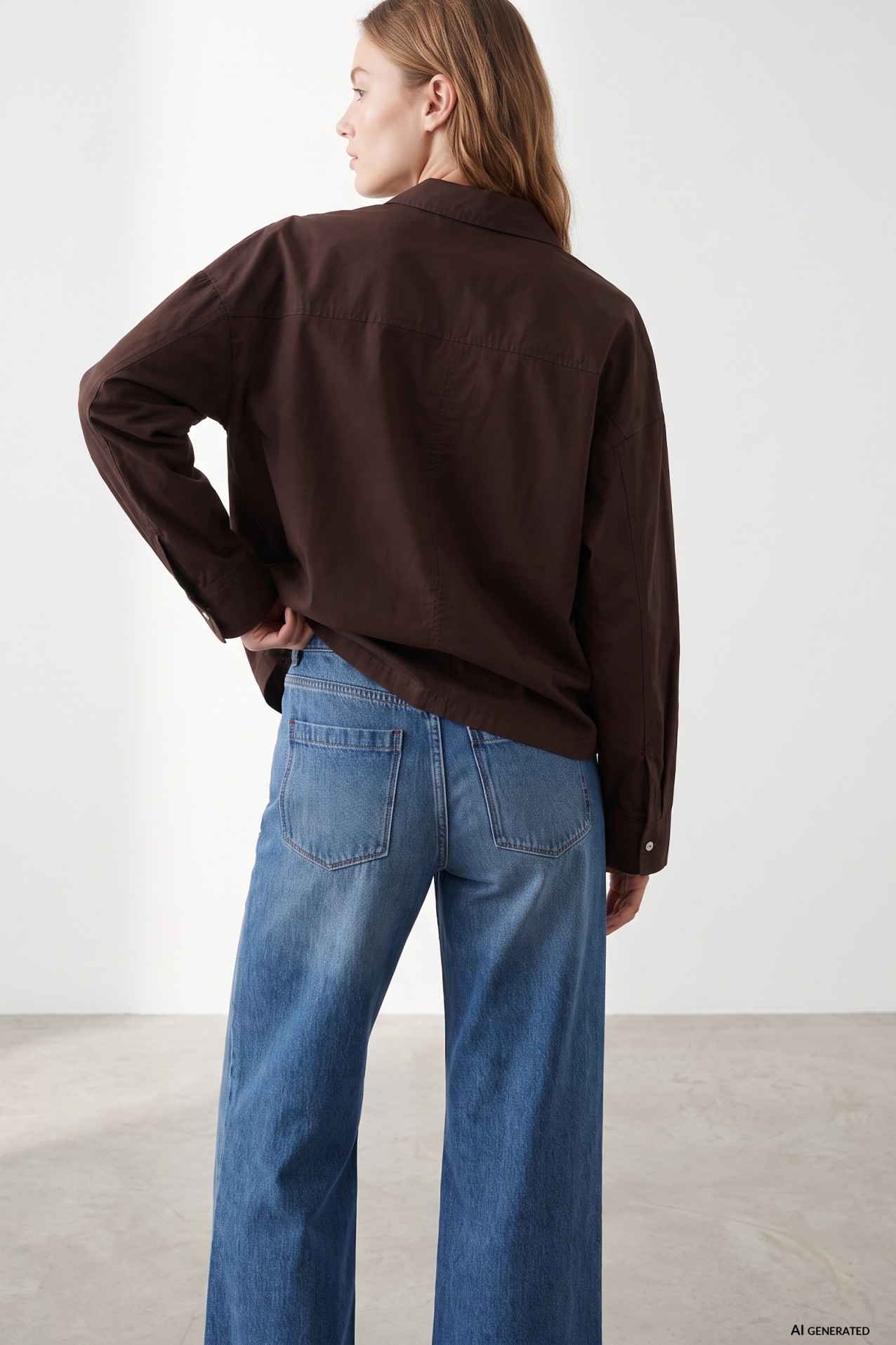 Brown Relaxed Fit Shirt