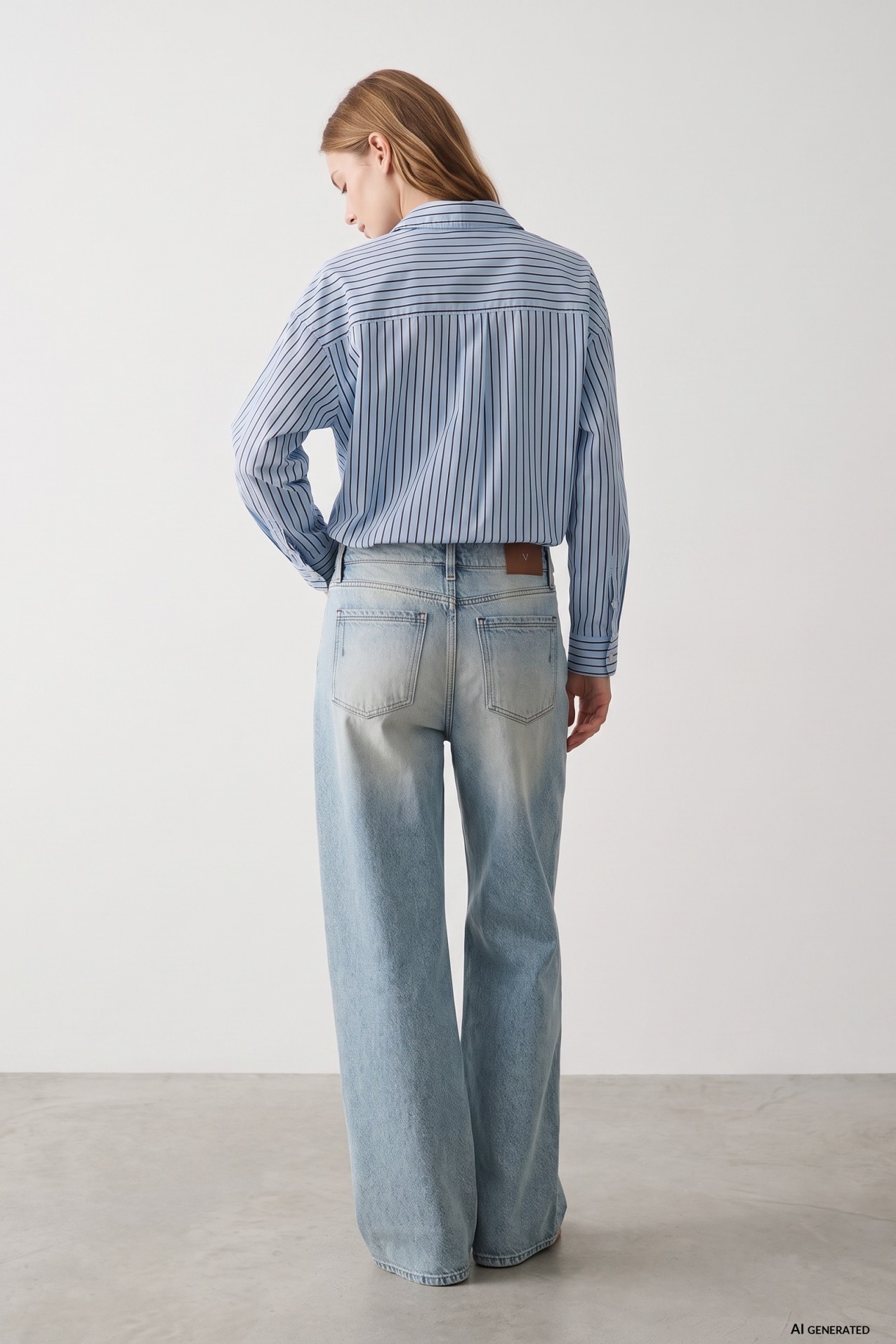 Relaxed Blue Striped Shirt