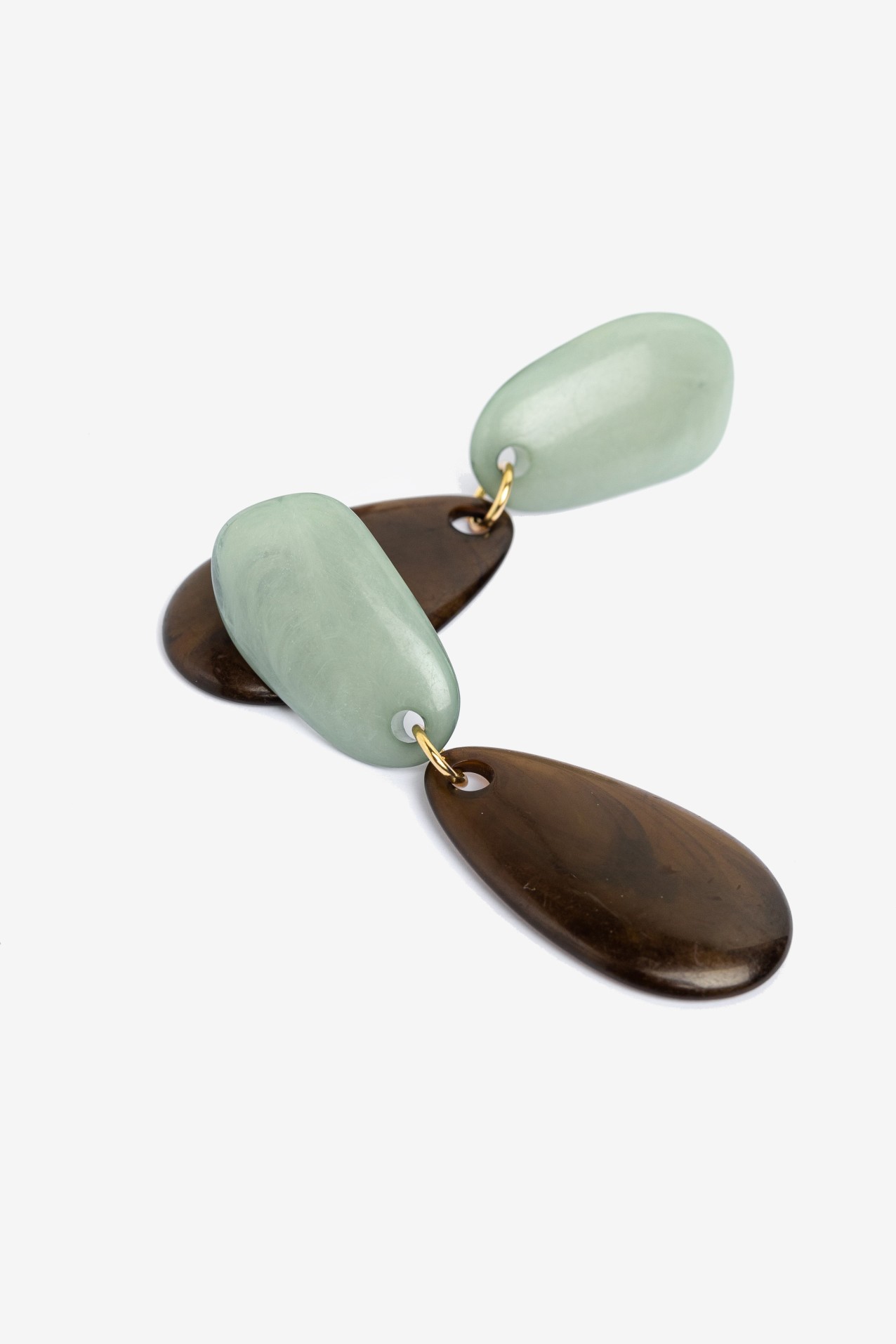 Chunky Brown Drop Earrings