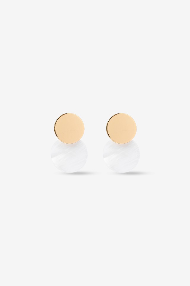 Brincos redondos dourados minimalistas