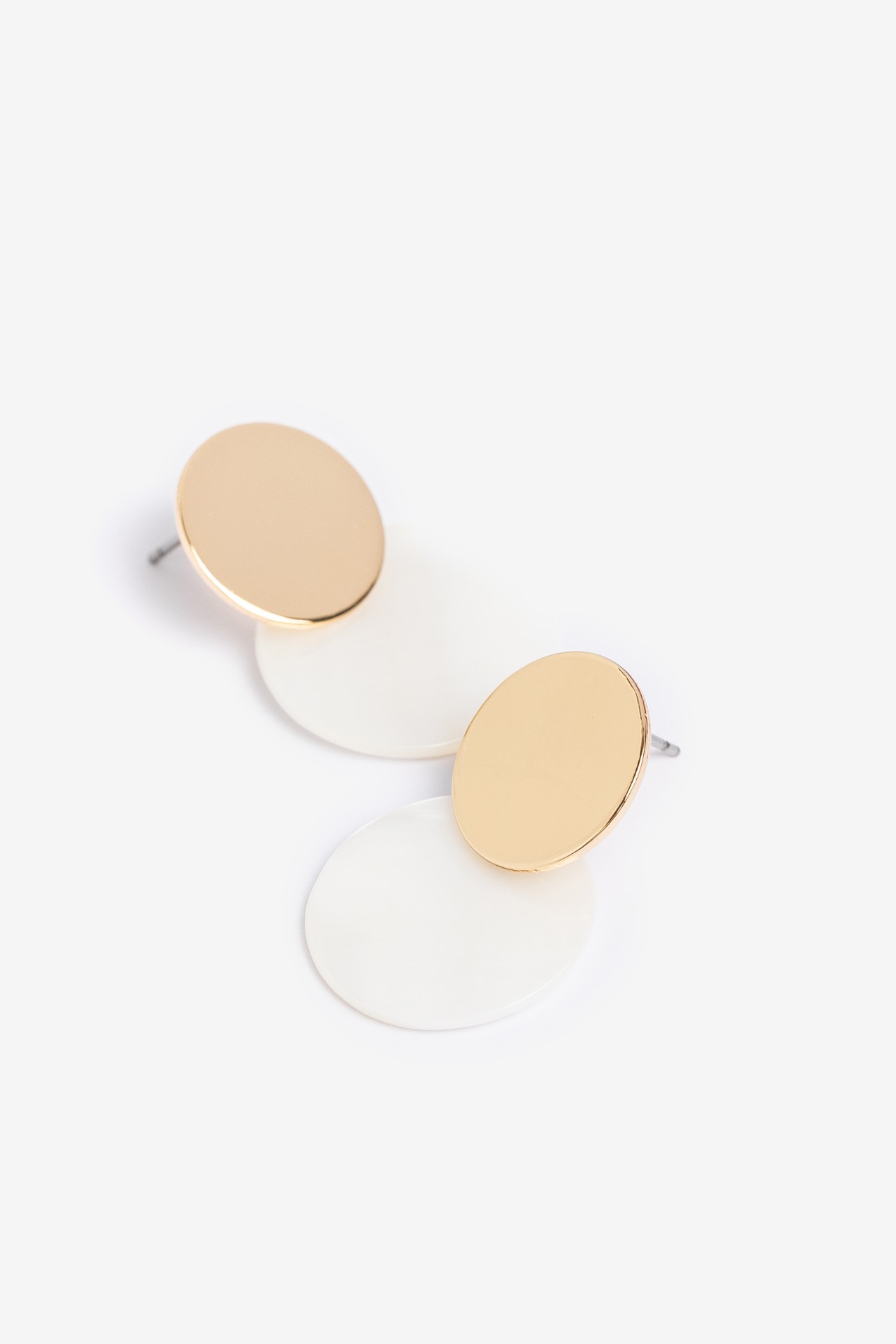 Pendientes disco dorado