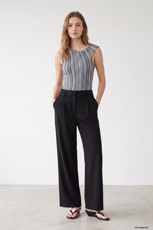 Black Wide Leg Trousers Black Wide Leg Trousers