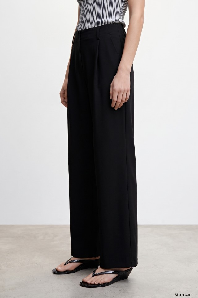 Black Wide Leg Trousers Black Wide Leg Trousers