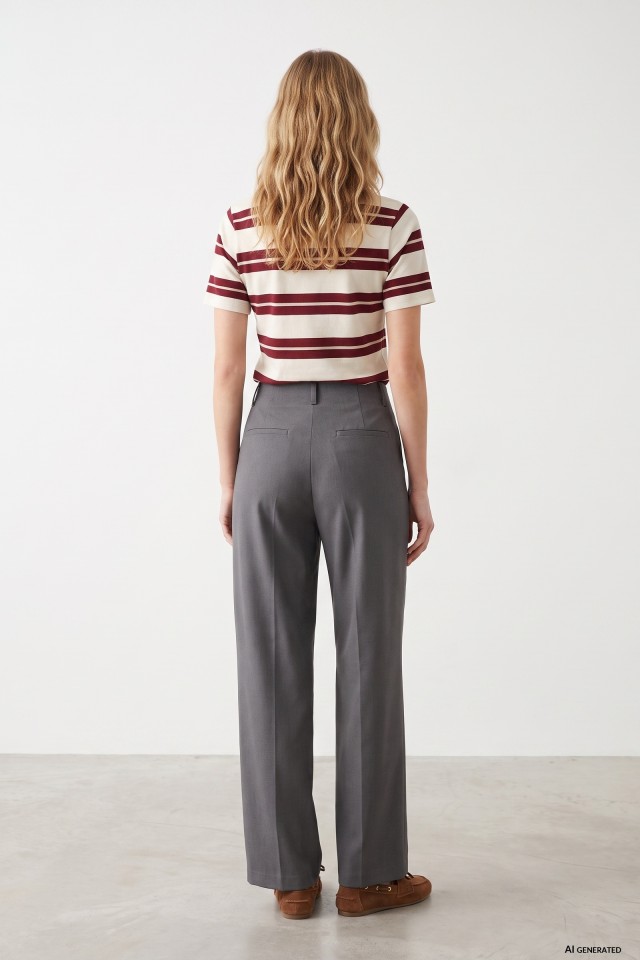 Grey Wide Leg Trousers Grey Wide Leg Trousers