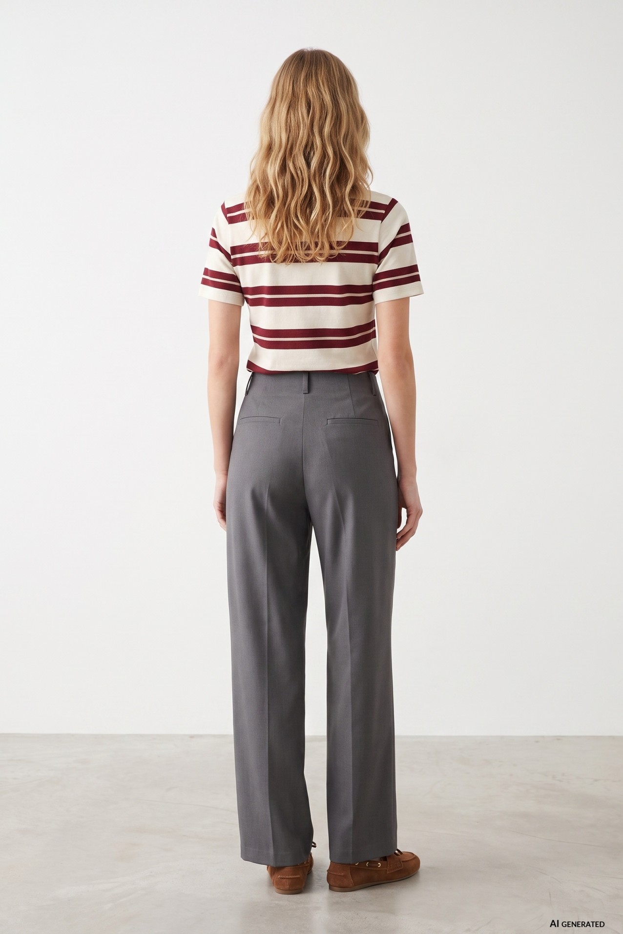 Grey Wide Leg Trousers