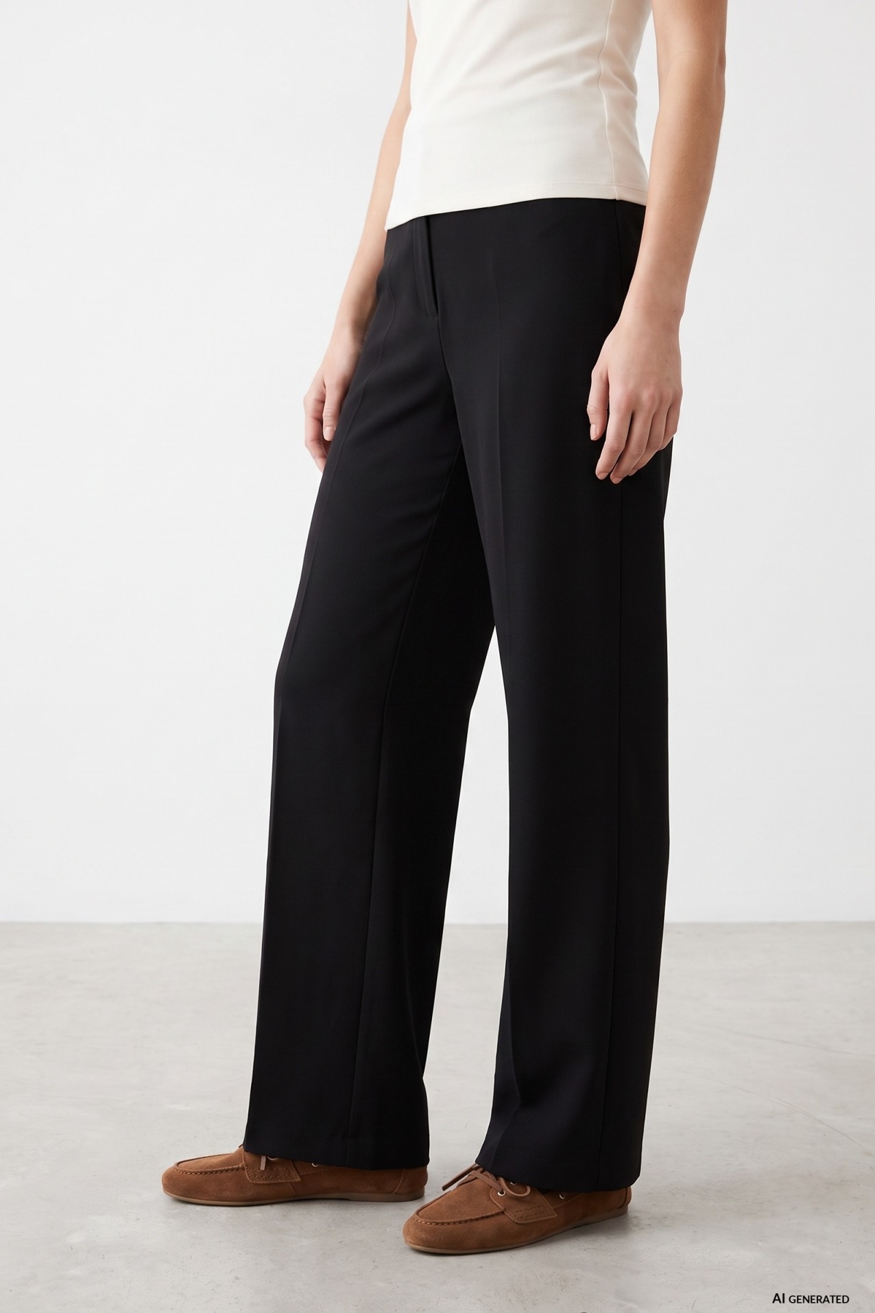 Black Wide Leg Trousers