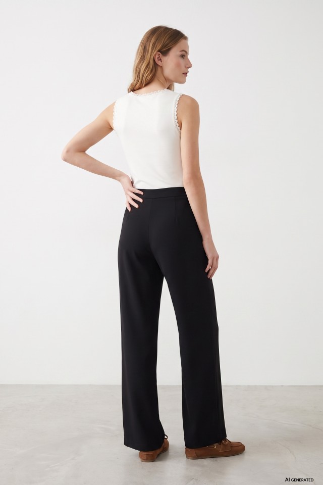 Black Wide Leg Trousers Black Wide Leg Trousers