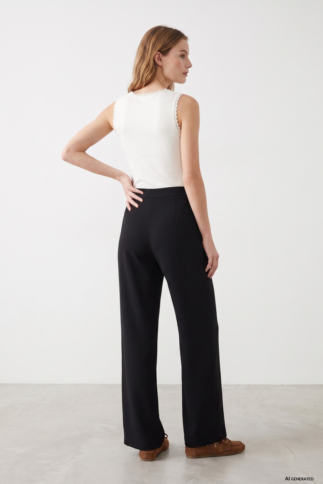 Black Wide Leg Trousers