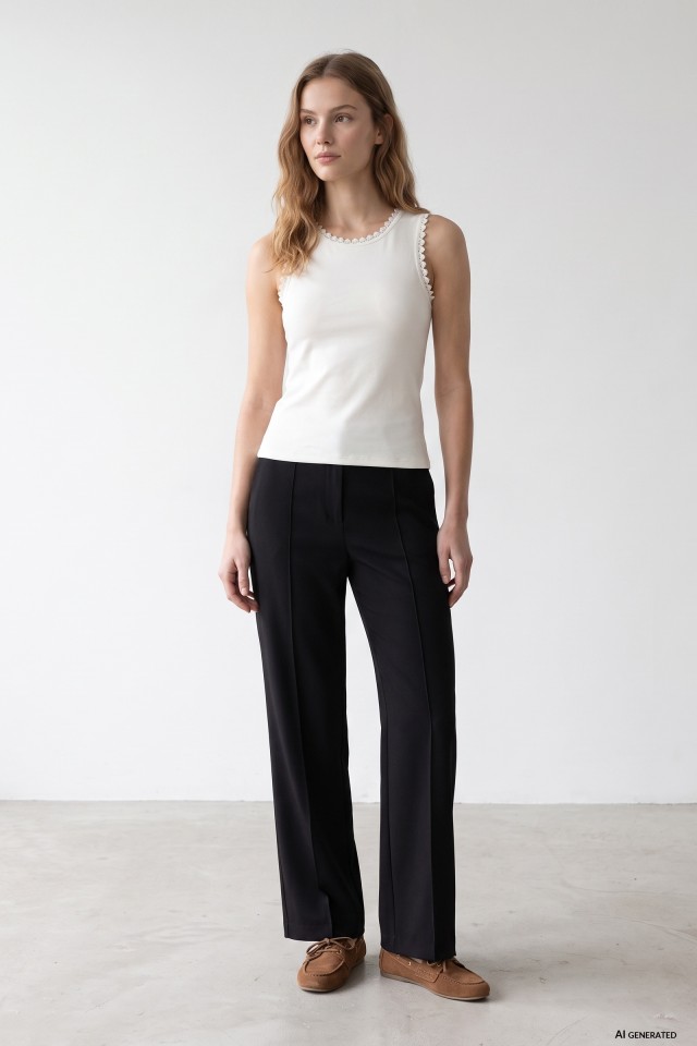 Black Wide Leg Trousers