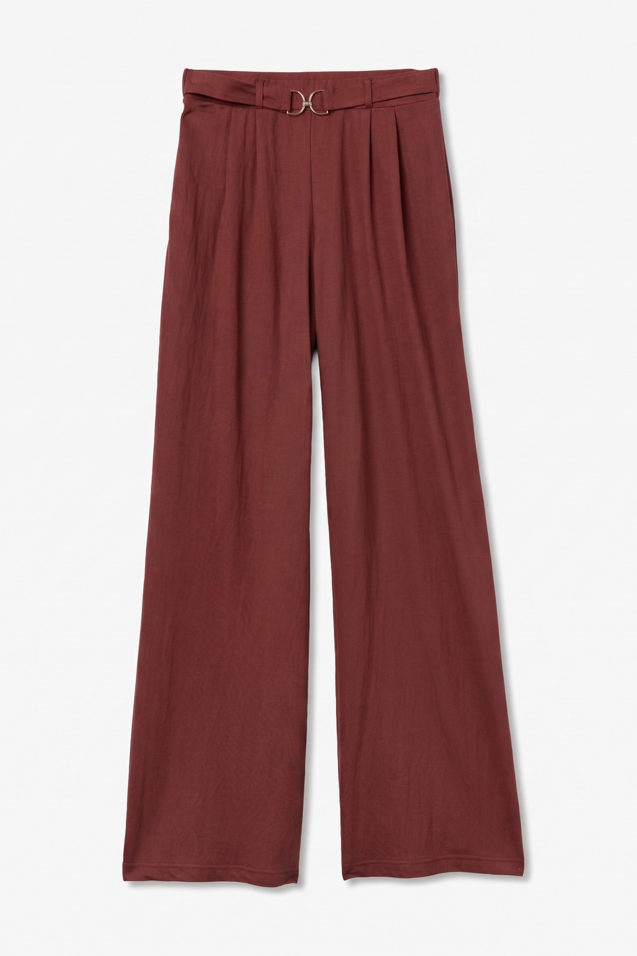 Wide Leg Pants Burgundy